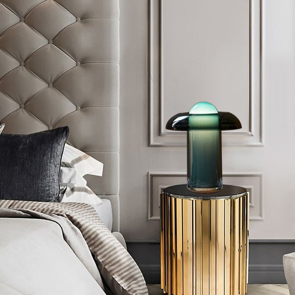 Emerald Glass Table Lamp