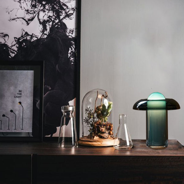 Emerald Glass Table Lamp