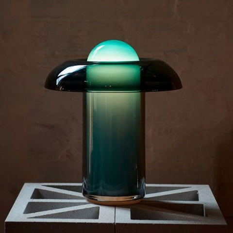 Emerald Glass Table Lamp