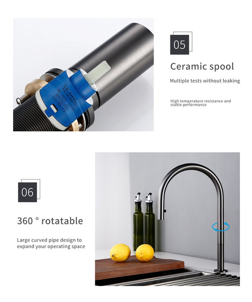 Canvi de Pal Kitchen Gun Metal Faucet