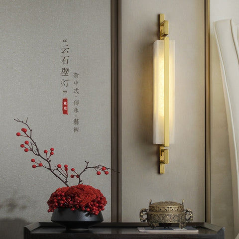 Chinese Inspired Marble Wall Light