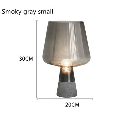 Industrial Glass Cement Table Lamp