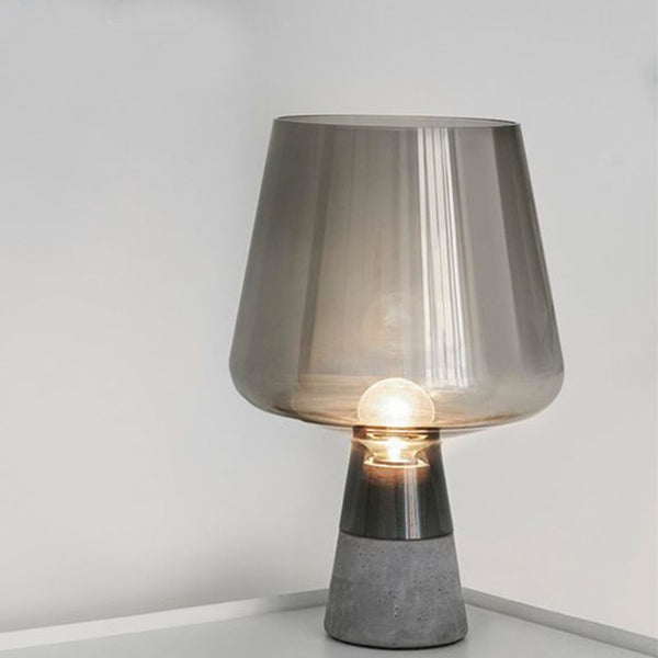 Industrial Glass Cement Table Lamp