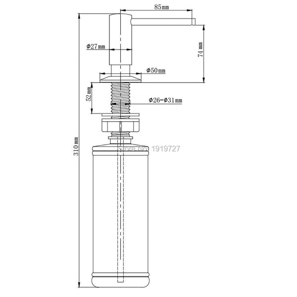 Solid Brass Soap Pump Head