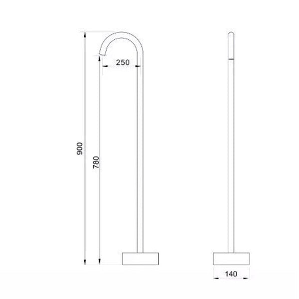 Chão Bathroom Floor Faucet