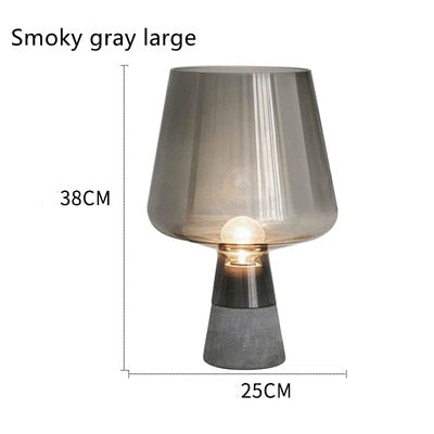 Industrial Glass Cement Table Lamp