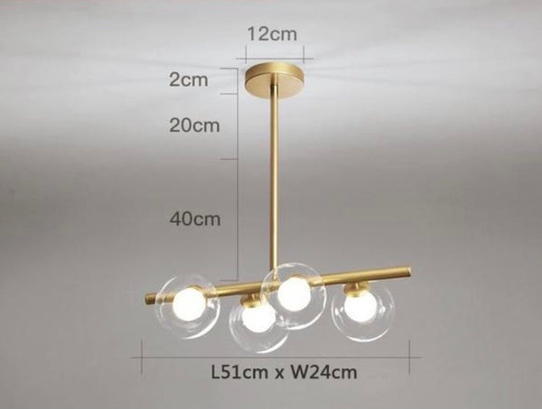 Chique Modern Glass Ball Chandelier