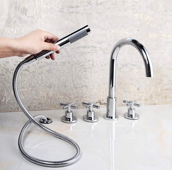 Chrome Bathtub Faucet 5 Pcs