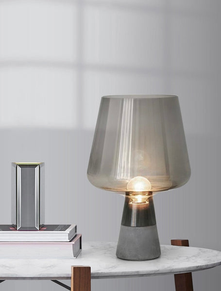 Industrial Glass Cement Table Lamp