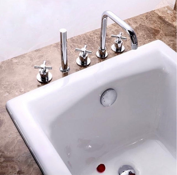 Chrome Bathtub Faucet 5 Pcs