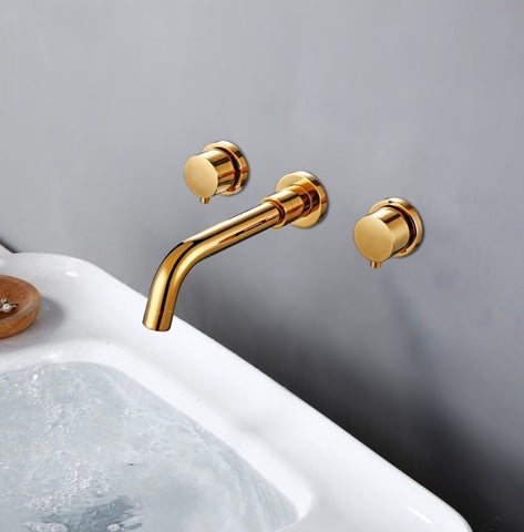 Polida Gold Brass Bathroom Sink