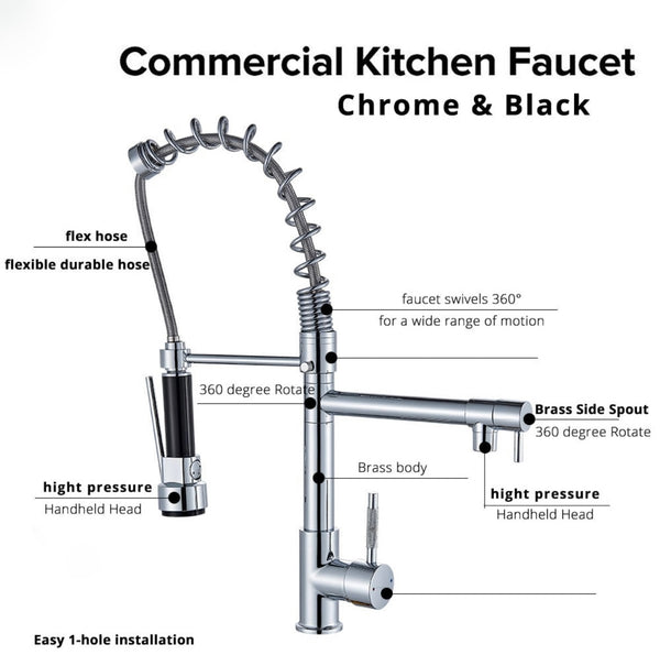 Rozin 3 in 1 Kitchen Faucet