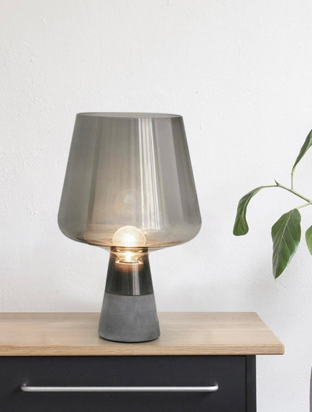 Industrial Glass Cement Table Lamp