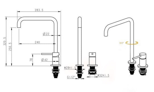 Quadrada Kitchen Sink