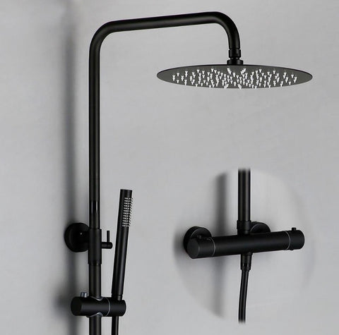 Chuva Matte Black Shower Set