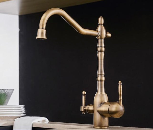 Antique Style Kitchen Faucet With Water Purifier