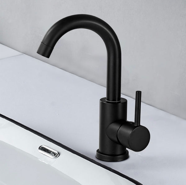 Guindaste Black and Gold Sink Faucet