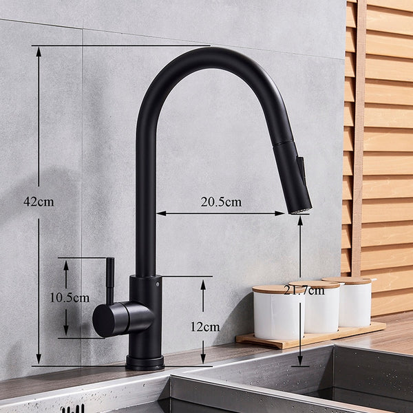 Pull Out Sensor Kitchen Faucet