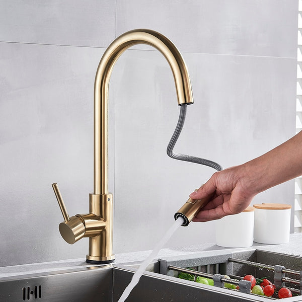 Pull Out Sensor Kitchen Faucet