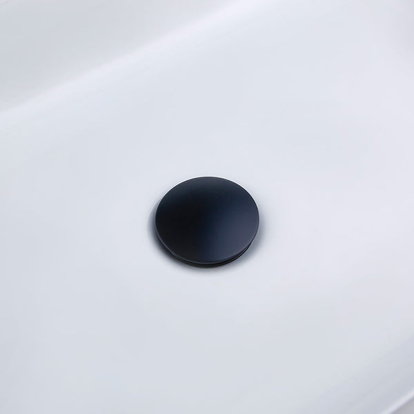 Matte Black Bathroom Pop-Up Drainage