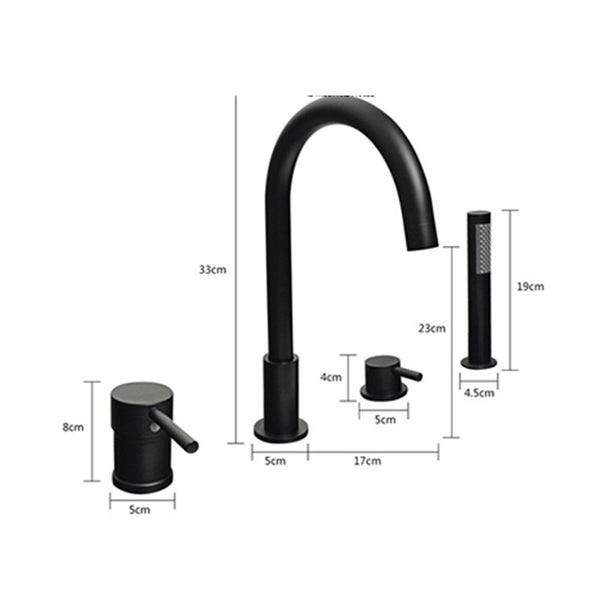 Black Waterfall Bathtub Mixer