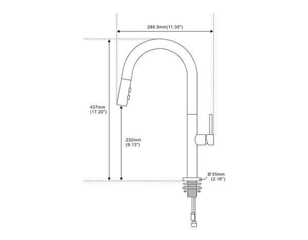 Preto e Dourado Pull out Kitchen Sink