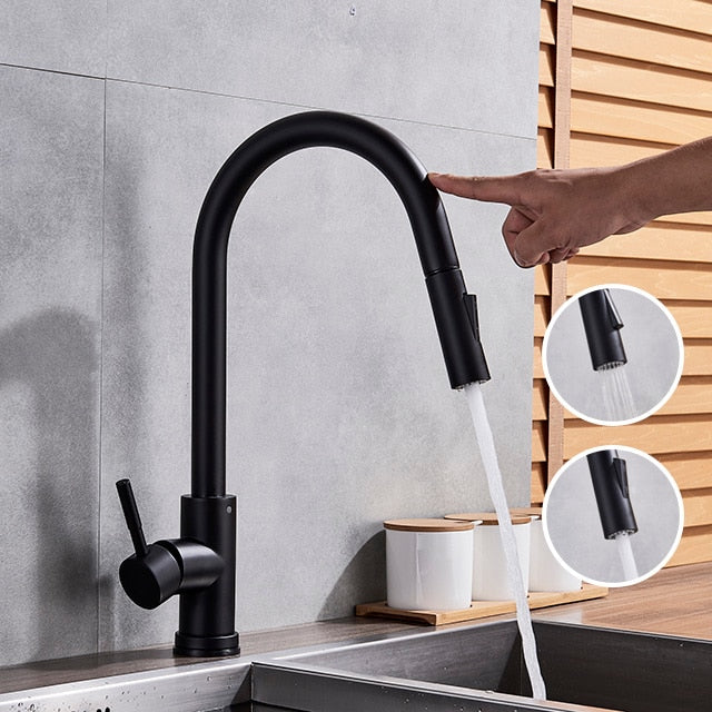 Pull Out Sensor Kitchen Faucet