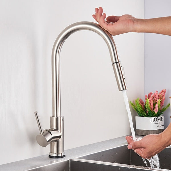 Pull Out Sensor Kitchen Faucet