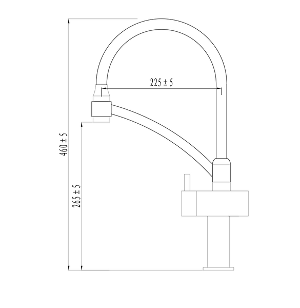 Chrome and Black Sensor Kitchen Faucet