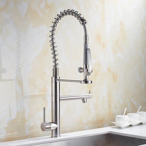 Tall kitchen faucet with Pull Out Spray