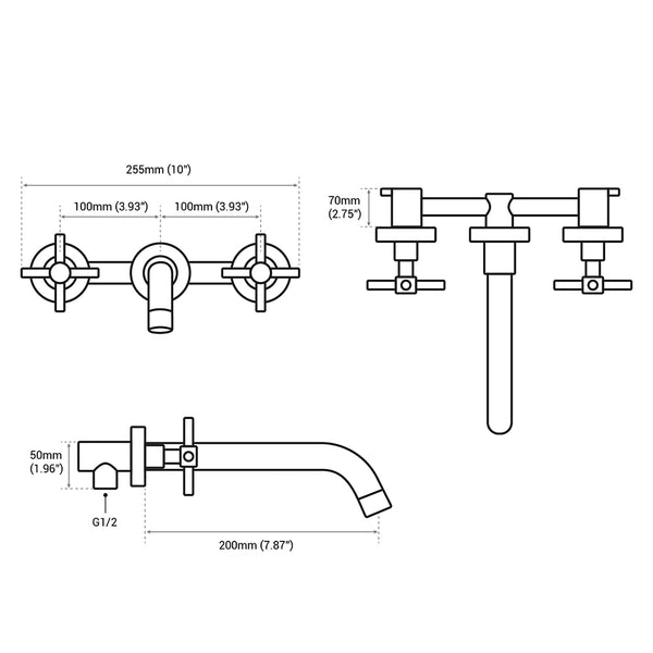 Double Handle Bathroom Faucet