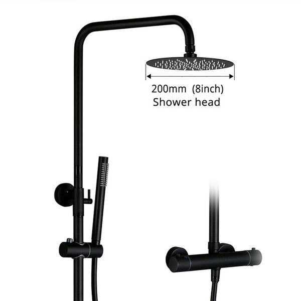 Chuva Matte Black Shower Set