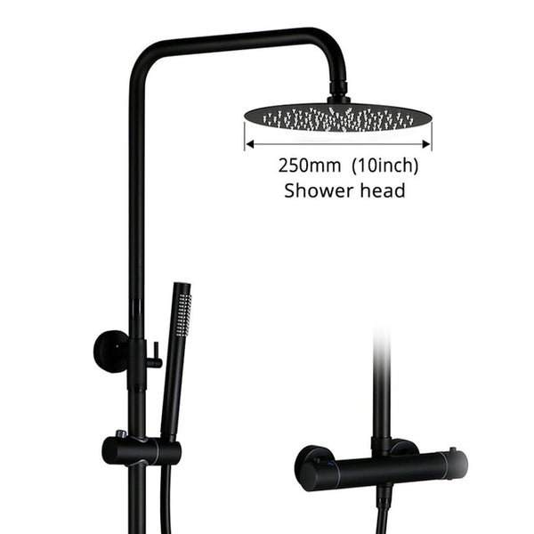 Chuva Matte Black Shower Set