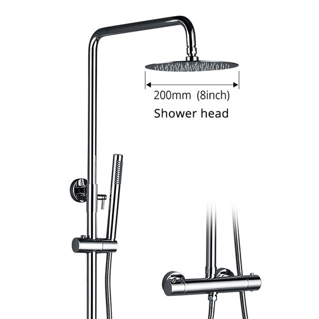 Chuva Matte Black Shower Set