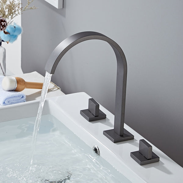 Square Brass Bathroom Faucet