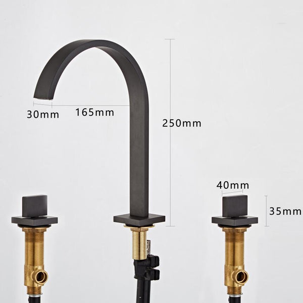 Square Brass Bathroom Faucet