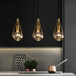 Copper Crystal Pendant Lights