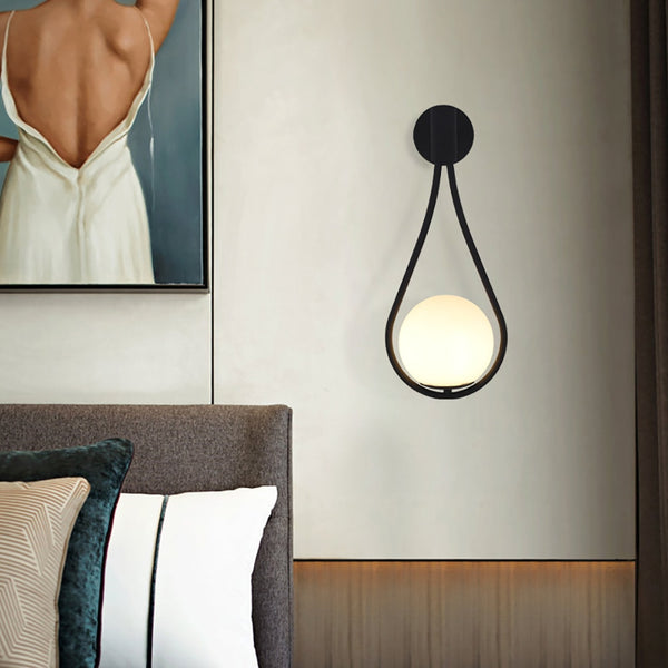 Hanging Glass Ball Wall Light