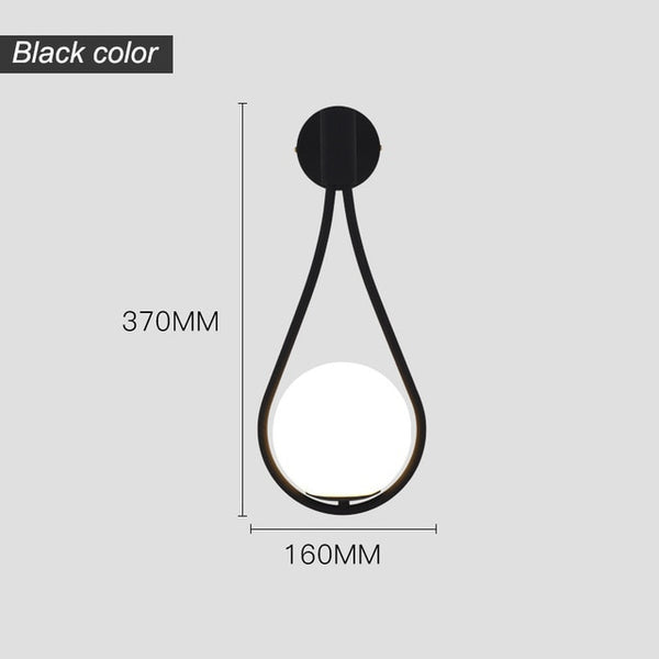 Hanging Glass Ball Wall Light