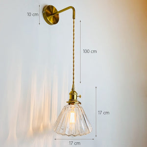 Noridc  Vidro Fumê Wall Lamp