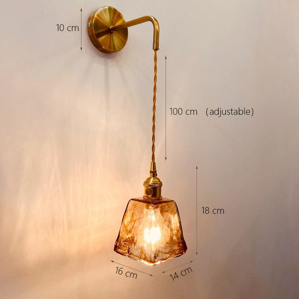 Noridc  Vidro Fumê Wall Lamp