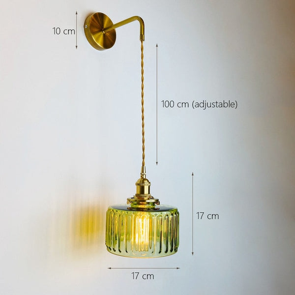 Noridc  Vidro Fumê Wall Lamp