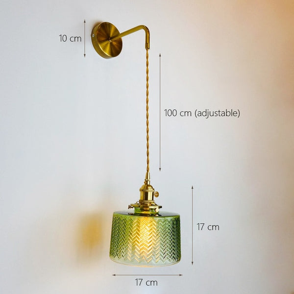 Noridc  Vidro Fumê Wall Lamp