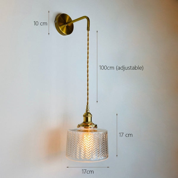 Noridc  Vidro Fumê Wall Lamp