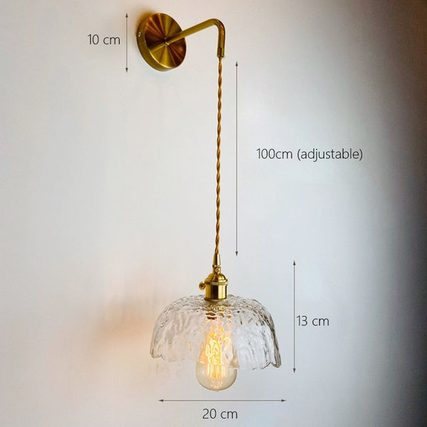 Noridc  Vidro Fumê Wall Lamp