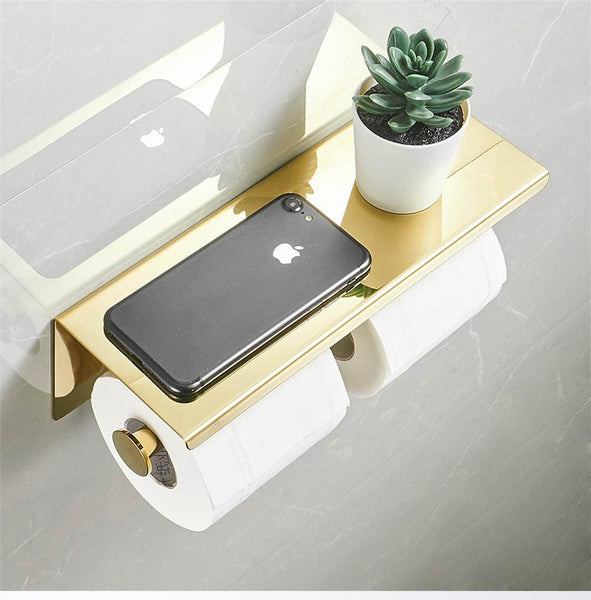 Toilet Paper Holder With Phone Storage