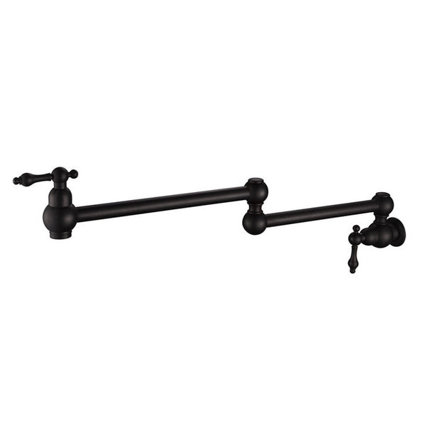 Wall Mounted Pot Filler Faucet with 22" Double-Jointed Swinging Spout