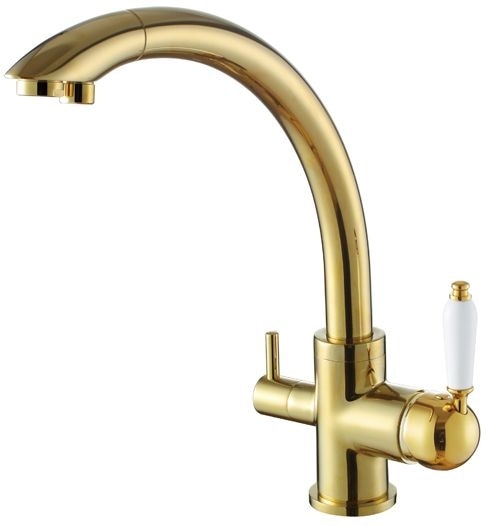 Solid Brass 3 in 1 Water Kitchen Faucet