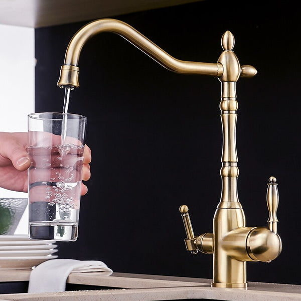 Antique Style Kitchen Faucet With Water Purifier